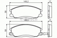 Комплект тормозных колодок BOSCH 0 986 424 729