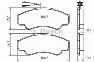 Комплект тормозных колодок BOSCH 0 986 424 769