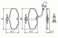 Комплект тормозных колодок BOSCH 0 986 469 820
