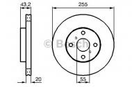 Тормозной диск BOSCH 0 986 479 012