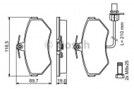 Комплект тормозных колодок BOSCH 0 986 494 042