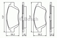 Комплект тормозных колодок BOSCH 0 986 494 438