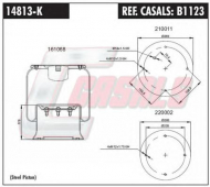 Баллон пневматической рессоры CASALS B1123