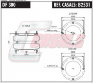 Баллон пневматической рессоры CASALS B2531
