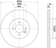 Тормозной диск HELLA PAGID 8DD 355 115-881