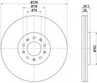 Тормозной диск HELLA PAGID 8DD 355 116-651