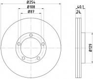 Тормозной диск HELLA PAGID 8DD 355 117-381