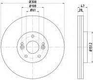 Тормозной диск HELLA PAGID 8DD 355 113-741