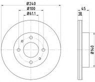Тормозной диск HELLA PAGID 8DD 355 103-331