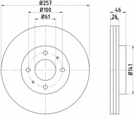 Тормозной диск HELLA PAGID 8DD 355 106-481