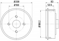 Тормозный барабан HELLA PAGID 8DT 355 302-231