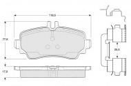 Комплект тормозных колодок PROCODIS FRANCE PF1276