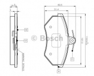 Комплект тормозных колодок BOSCH 0 986 TB2 004