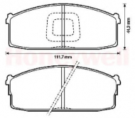 Комплект тормозных колодок BENDIX 572232B