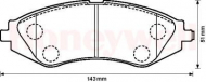 Комплект тормозных колодок BENDIX 572403B