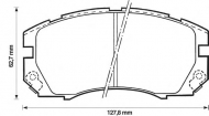 Комплект тормозных колодок BENDIX 572377B