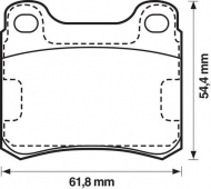Комплект тормозных колодок BENDIX 571344B