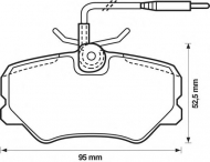 Комплект тормозных колодок BENDIX 571510B