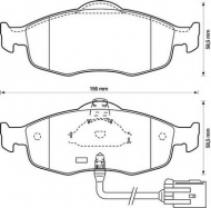 Комплект тормозных колодок BENDIX 571522B