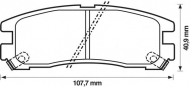 Комплект тормозных колодок BENDIX 572186B