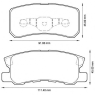 Комплект тормозных колодок BENDIX 572498B