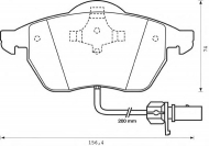 Комплект тормозных колодок BENDIX 573022B
