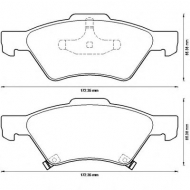 Комплект тормозных колодок BENDIX 573238B