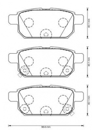 Комплект тормозных колодок BENDIX 573384B