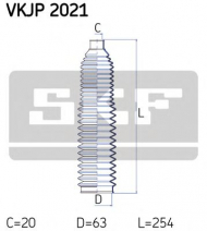 Комплект пыльника SKF VKJP 2021