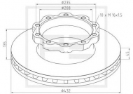 Тормозной диск PE Automotive 036.122-00A