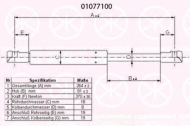 Газовая пружина KLOKKERHOLM 01077100