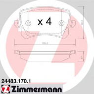 Комплект тормозных колодок ZIMMERMANN 24483.170.1
