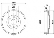 Тормозный барабан HELLA 8DT 355 301-441