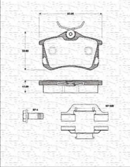 Комплект тормозных колодок MAGNETI MARELLI 363702161258