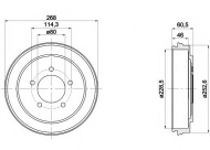Тормозный барабан HELLA 8DT 355 301-921