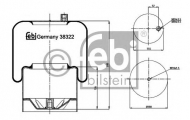 Баллон пневматической рессоры FEBI BILSTEIN 38322