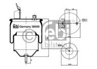 Баллон пневматической рессоры FEBI BILSTEIN 38509