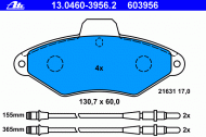 Комплект тормозных колодок ATE 13.0460-3956.2
