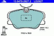 Комплект тормозных колодок ATE 13.0470-2927.2