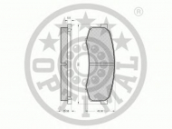 Комплект тормозных колодок OPTIMAL 9863