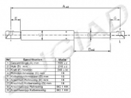 Газовая пружина BUGIAD BGS10927