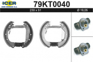 Комлект тормозных накладок ICER 79KT0040