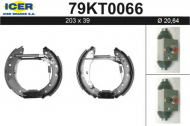 Комлект тормозных накладок ICER 79KT0066