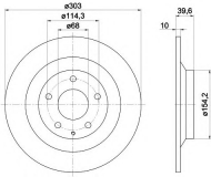 Тормозной диск PAGID 55427PRO
