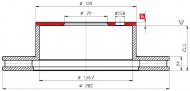 Тормозной диск QH Benelux BDC4559