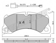Комплект тормозных колодок TRUSTING 973.3W