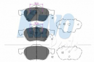 Комплект тормозных колодок KAVO PARTS KBP-9075