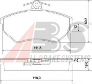 Комплект тормозных колодок A.B.S. 36789 OE