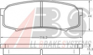 Комплект тормозных колодок A.B.S. 36875 OE