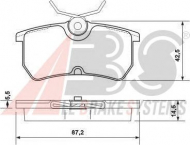 Комплект тормозных колодок A.B.S. 37101 OE